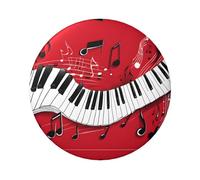Distintivo rotondo a forma di nota musicale, design in latta resistente con stampa su un solo lato, perfetto per regali personalizzati e decorazione di abbigliamento, Misura unica