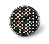 Distintivo rotondo a pois in metallo personalizzato per risvolto distintivo adatto per abbigliamento borse cappello spilla stampata umoristica distintivo decorazioni per feste accessori per uomini