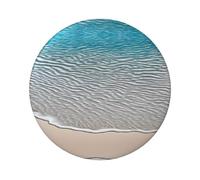 Distintivo rotondo con acqua di mare trasparente, design in latta resistente con stampa su un solo lato, perfetto per regali personalizzati e decorazione di abbigliamento, Misura unica