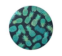 Distintivo rotondo con ananas blu, design in latta resistente con stampa su un solo lato, perfetto per regali personalizzati e decorazione di abbigliamento, Misura unica