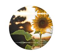 Distintivo rotondo con girasoli, design in latta resistente con stampa su un solo lato, perfetto per regali personalizzati e decorazione di abbigliamento, Misura unica