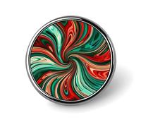 Distintivo rotondo con motivo a vortice psichedelico per uomini e donne, spille da bavero resistenti ed eleganti, distintivi in metallo leggero per camicie, giacche, cappelli