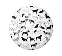 Distintivo rotondo con simpatico cane bassotto, design in latta resistente con stampa su un solo lato, perfetto per regali personalizzati e decorazione di abbigliamento, Misura unica