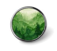 Distintivo rotondo Distintivi personalizzati Spille Distintivi in Metallo per Zaini Feste Cravatte Cappelli Regali personalizzati Foresta Verde per Natale Eventi aziendali