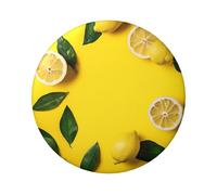 Distintivo rotondo giallo limone, design in latta resistente con stampa su un solo lato, perfetto per regali personalizzati e decorazione di abbigliamento, Misura unica