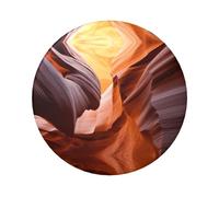Distintivo rotondo in latta con stampa di Antelope Canyon, 6 cm, stampa su un lato, perfetto per decorazioni e regali personali, Misura unica, Metallo