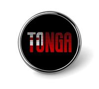 Distintivo rotondo in metallo con bandiera di Tonga, motivo stampato, distintivo personalizzato con bottone, 1 pollice
