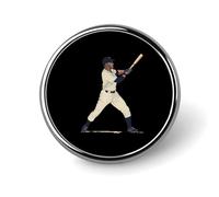 Distintivo rotondo in metallo con motivo stampato da giocatore di baseball degli Stati Uniti, distintivo personalizzato da 1 pollice