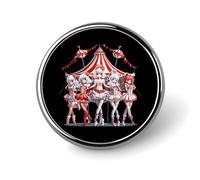 Distintivo rotondo Pinup del personale del circo carino spilla spille spille badge per zaino giacche cappelli decorazione