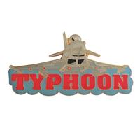 Distintivo spilla con parole Eurofighter Typhoon Front View Royal Air Force R...