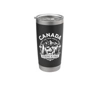 Distintivo vintage a forma di alce canadese True North, resistente e gratuito Bicchiere termico in acciaio inox doppia parete