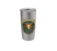 Distintivo vintage a forma di alligatore del Parco nazionale delle Everglades, Florida Bicchiere termico in acciaio inox doppia parete
