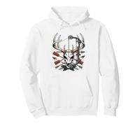 Distintivo Vintage Cacciatore Arco Compound Toppa Cranio Felpa con Cappuccio