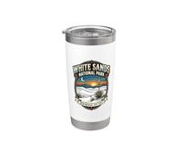 Distintivo vintage con yucca del Parco nazionale di White Sands, New Mexico Bicchiere termico in acciaio inox doppia parete