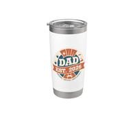 Distintivo vintage Dad Est 2026 First Time Dad Bicchiere termico in acciaio inox doppia parete