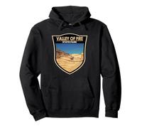 Distintivo Vintage della Valle del Fuoco State Park Nevada Felpa con Cappuccio