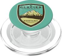 Distintivo vintage retrò del Parco nazionale dei ghiacciai del Montana Mountains PopSockets PopGrip per MagSafe