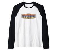 Distintivo Vintage retrò di New Orleans, Design Pulito e Maglia con Maniche Raglan