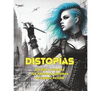 Distopías: Escribe y colorea tus próximas historias de ciencia ficción. Libro de escritura y colorear con 65 ilustraciones para adolescentes, jóvenes y adultos