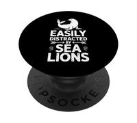 Distracted By Sea Lions Divertente Leone Marino PopSockets PopGrip Adesivo