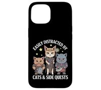Distratto da Gatti e missioni secondarie Elfo Orco Nano Cat Heroes Custodia per iPhone 15
