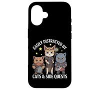 Distratto da Gatti e missioni secondarie Elfo Orco Nano Cat Heroes Custodia per iPhone 16