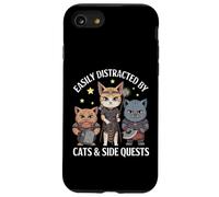 Distratto da Gatti e missioni secondarie Elfo Orco Nano Cat Heroes Custodia per iPhone SE (2020) / 7/8