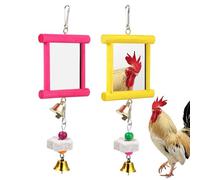 Distrazione - Strogo Cortile Fun | Goost Perchio Attivity, Arricchimento Di Mirror Di Pietra Molare Di Chickenn, Accessori per Soccorsi per La Noia Pollame Multifunzionale Sicuri per Giardino