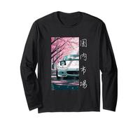 Distress JDM Auto Giappone Mercato Nazionale Sakura Blossom Art Maglia a Manica