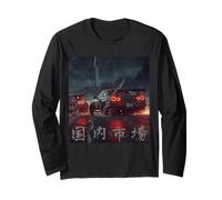 Distress JDM Drift Racing Cars Arte del Mercato Interno Giapponese Maglia a Manica