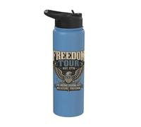 Distressed 1776 Libertà personali metriche Stainless Steel Insulated Water Bottle