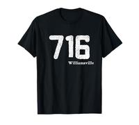Distressed 716 Codice area Williamsville, New York Maglietta