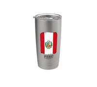 Distressed Bandiera Perù con Repubblica del Perù Fundada Bicchiere termico in acciaio inox doppia parete