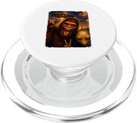 Distressed Bigfoot And Alien UFO Selfie Invasion Art Novelty PopSockets PopGrip per MagSafe