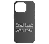 Distressed Britain England Union Jack Flag on Gray Design Custodia per iPhone 16 Pro