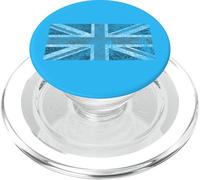 Distressed Britain England Union Jack Flag on Light Blue PopSockets PopGrip per MagSafe