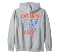 Distressed Cat Mom Club Feline Lover Design Felpa con Cappuccio