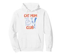 Distressed Cat Mom Club Feline Lover Design Felpa con Cappuccio