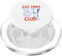 Distressed Cat Mom Club Feline Lover Design PopSockets PopGrip per MagSafe