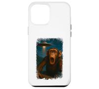 Distressed Chimpanzee UFO Selfie With Invasion Alien Humor Custodia per iPhone 12 Pro Max