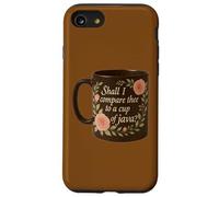 Distressed Confronta Cup Java Coffee Sonnet Diciotto Citazione Custodia per iPhone SE (2020) / 7/8