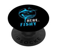 Distressed Here, Fishy Marlin Vintage Fishing Illustration PopSockets PopGrip Adesivo