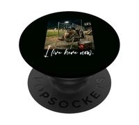 Distressed I Live Here Now BEAVER Baseball Carino Animale PopSockets PopGrip Adesivo