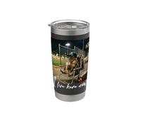 Distressed I Live Here Now CAPYBARA Baseball Carino Animale Bicchiere termico in acciaio inox doppia parete