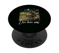 Distressed I Live Here Now Frog Baseball animale carino PopSockets PopGrip Adesivo