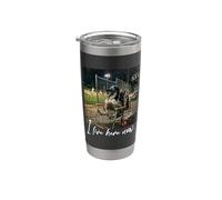 Distressed I Live Here Now GOOSE Baseball divertente animale Bicchiere termico in acciaio inox doppia parete