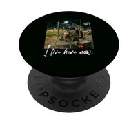 Distressed I Live Here Now GROUNDHOG Baseball Carino Animale PopSockets PopGrip Adesivo