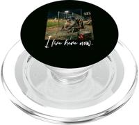 Distressed I Live Here Now HEDGEHOG Baseball animale carino PopSockets PopGrip per MagSafe