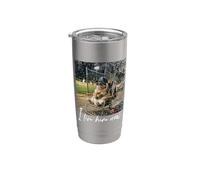 Distressed I Live Here Now RABBIT Baseball animale carino Bicchiere termico in acciaio inox doppia parete