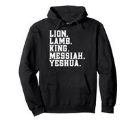 Distressed Lion lam King Messiah Yeshua Christian Bible Felpa con Cappuccio